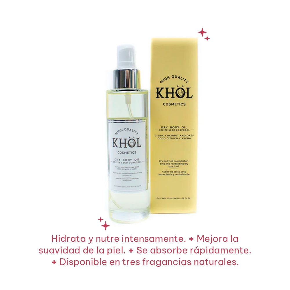 Aceite Corporal Khöl Seco Hidratante Revitalizante 120ml coco citrico y avena