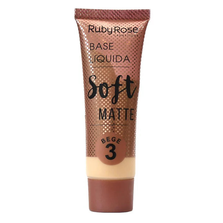 Base Liquida Ruby Rose Soft Matte Control Grasa 29ml beige 3