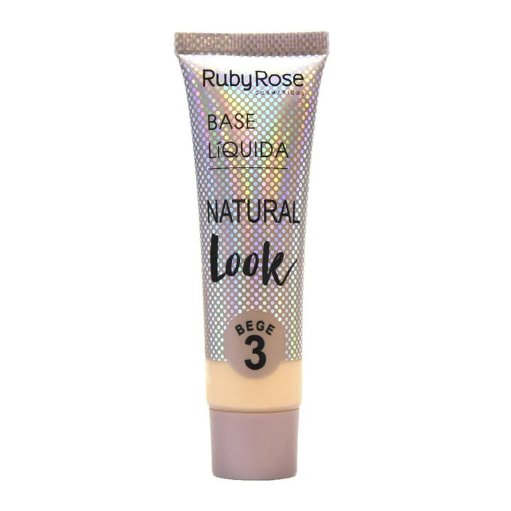 Base Liquida Ruby Rose Natural Look Acabado Radiante 29ml beige 3 Imagen principal del producto