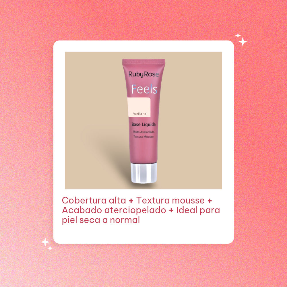 Base Liquida Ruby Rose Feels Textura Mousse 29ml caramelo 50 Imagen secundaria del producto