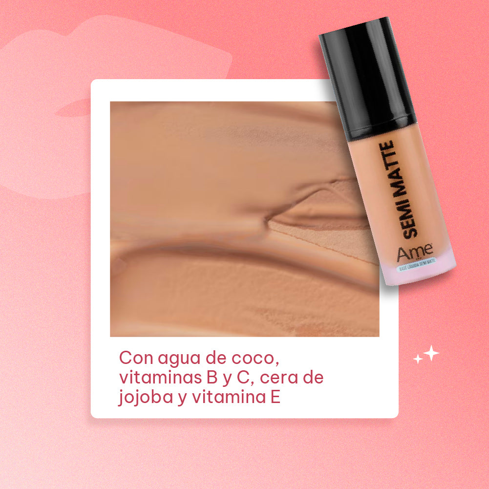 Base líquida Semimate Vitamina E y Agua de Coco 33 g M204