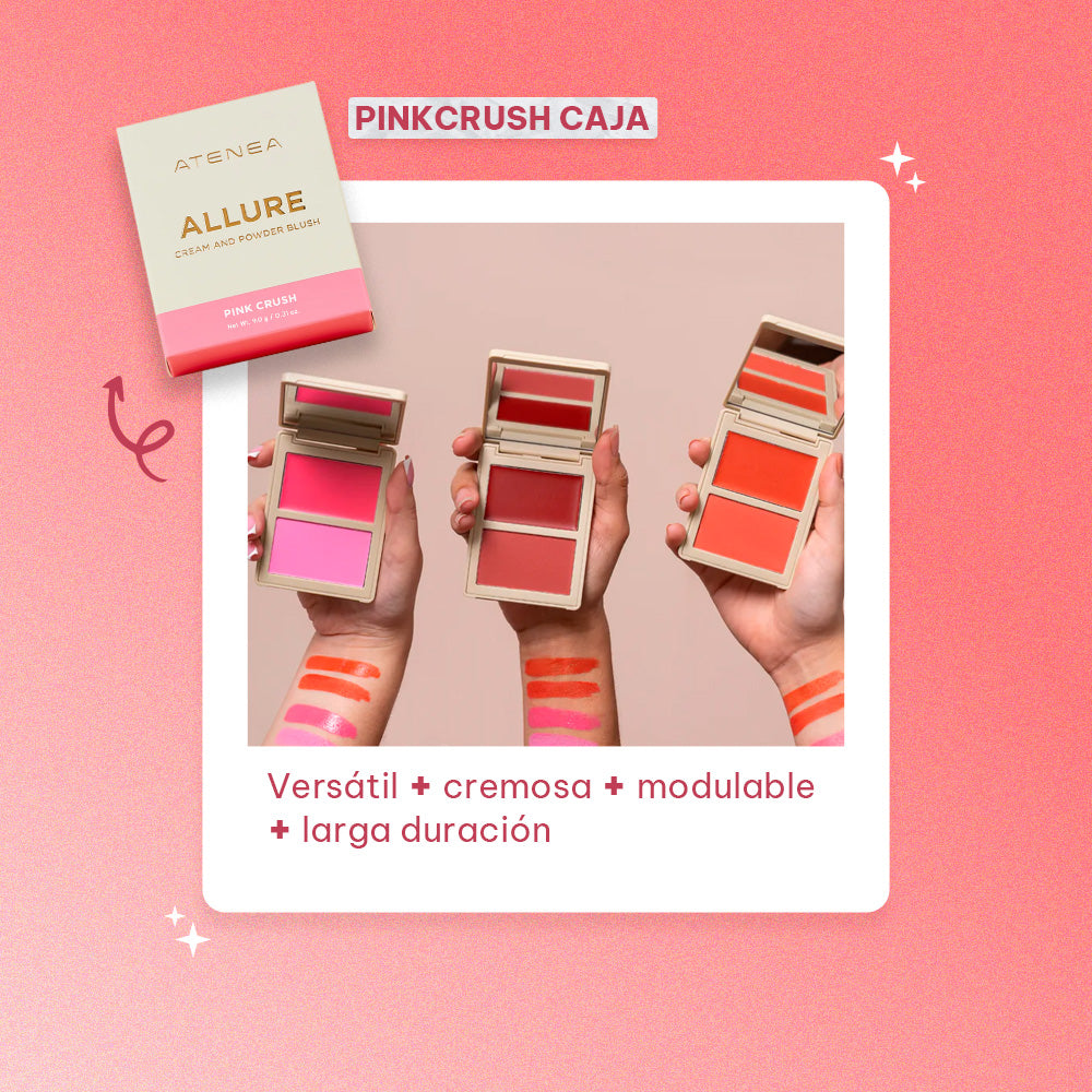 Rubor dúo Atenea allure cremosa y polvo compacto 9g nighcherry Imagen secundaria del producto