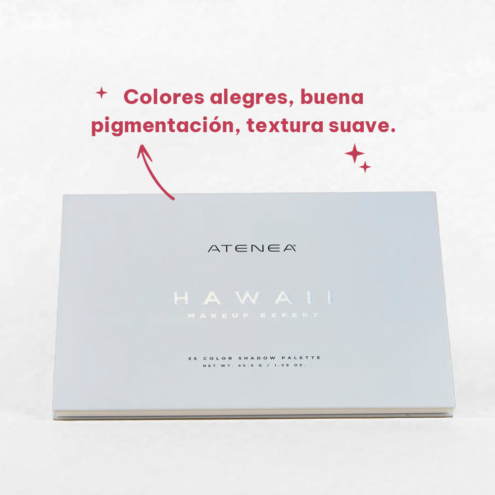 Paleta Sombras Atenea Hawaii Colores Tropicales Imagen secundaria del producto