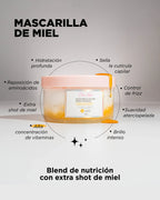 Mascarilla Click Hair Miel Brillo Intenso Reparadora 300ml