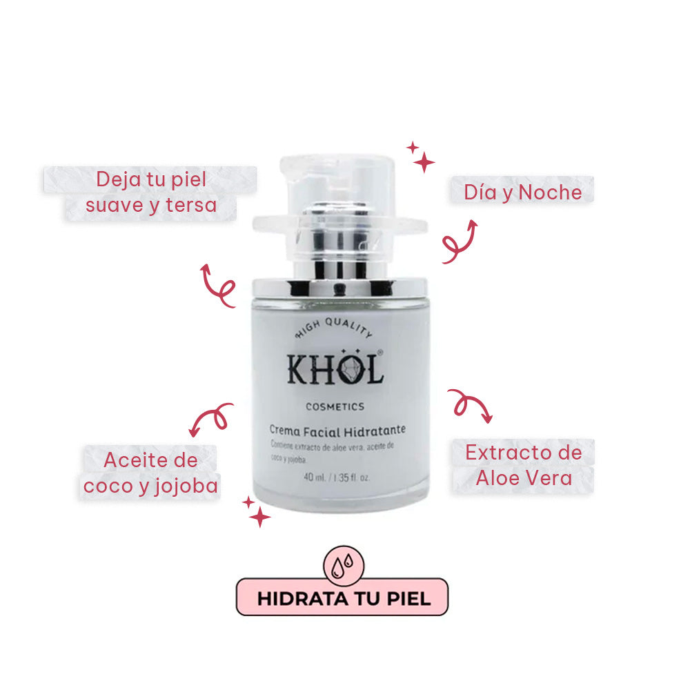 Crema Facial Khöl Hidratante y Suavizante 40ml