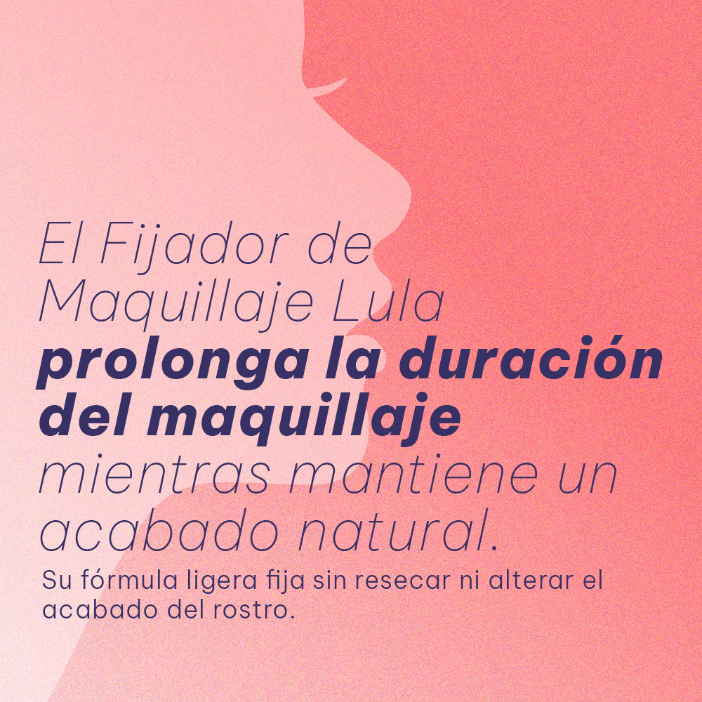 Fijador de Maquillaje Lula Larga Duración y Acabado Natural 90ml pepino