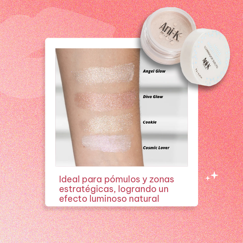 Iluminador Ani-K suelto polvo fino radiante 04 cosmic lover