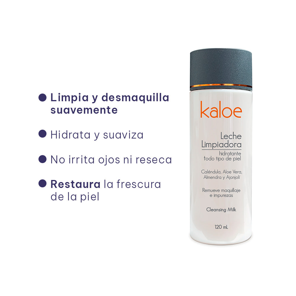Leche Limpiadora Hidratante Facial Kaloe 120 g