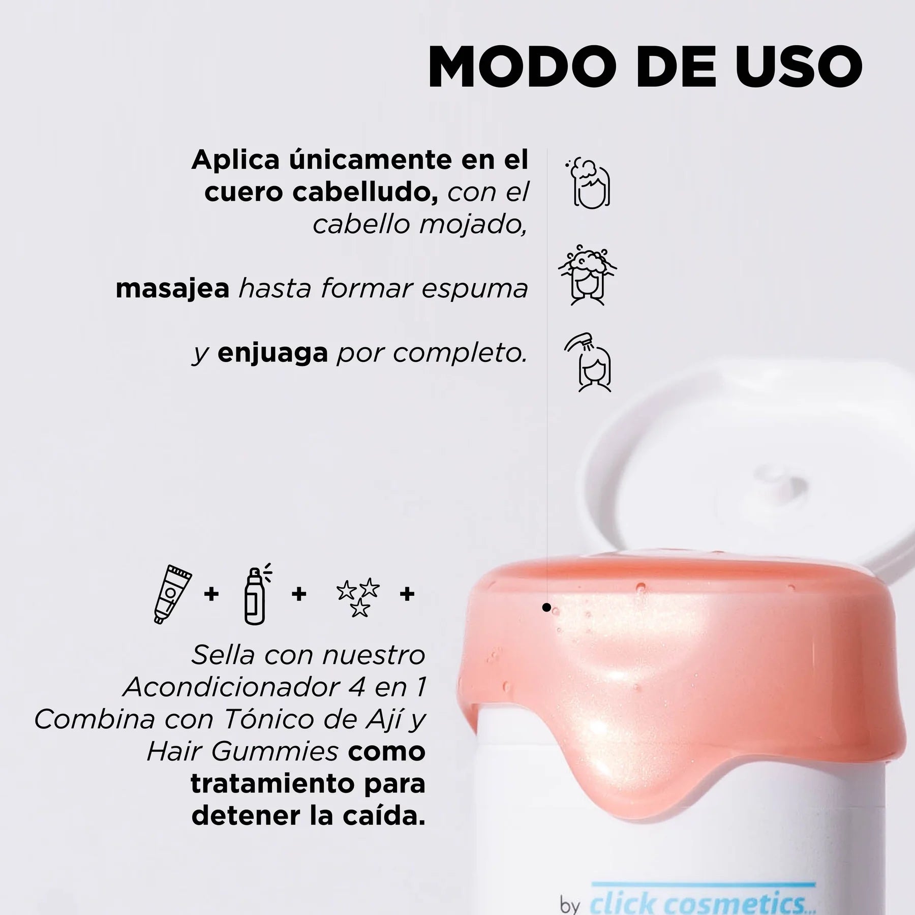 Acondicionador Click Hair Ají Hidratación y Desenredo 300ml Imagen secundaria del producto