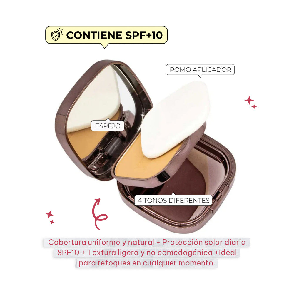 Polvo Compacto Khöl SPF10 Cobertura Natural 11g Tono 1 Imagen secundaria del producto