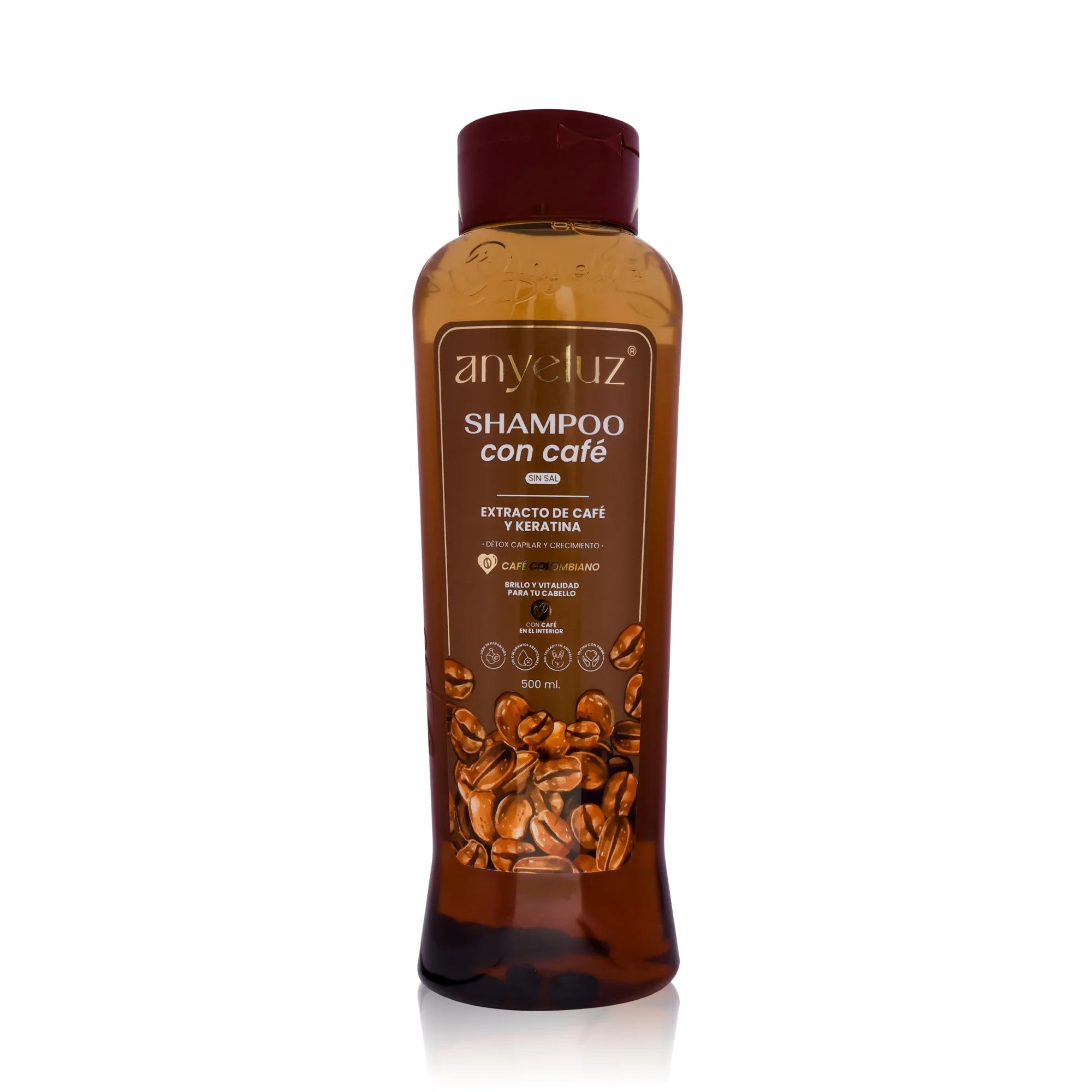 Shampoo Anyeluz Café Anticaída Fuerza 500 ml Imagen principal del producto