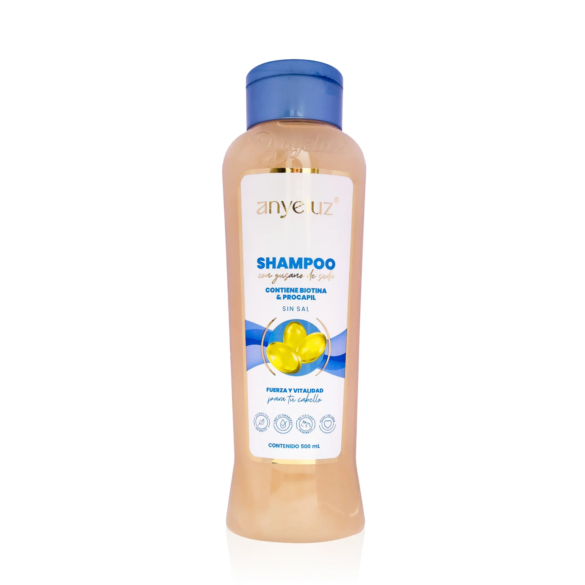 Shampoo Anyeluz Gusano de Seda Reparación Brillo 500 ml Imagen principal del producto