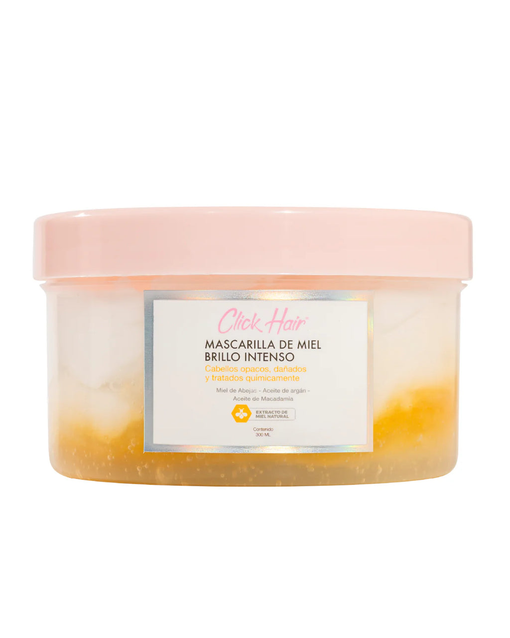 Mascarilla Click Hair Miel Brillo Intenso Reparadora 300ml