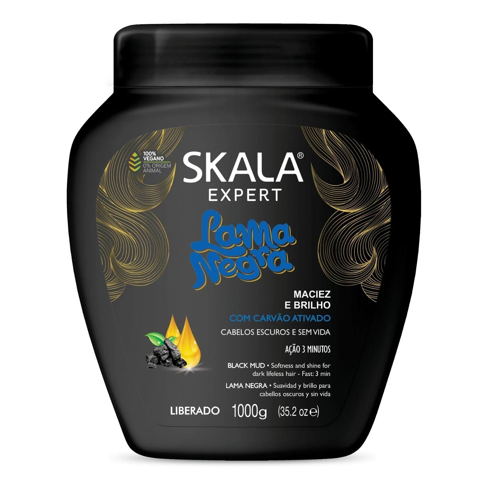 Tratamiento Capilar Skala Tonificante Cabello Oscuro Lama Negra 1000g